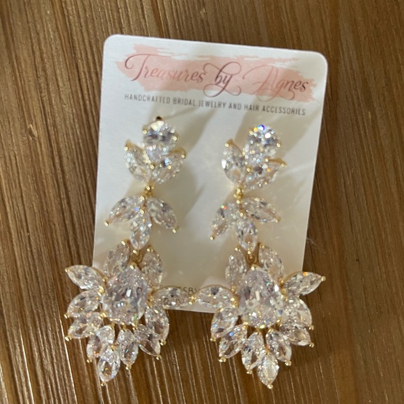 Gold Statement Earrings - Picture 3 of 3